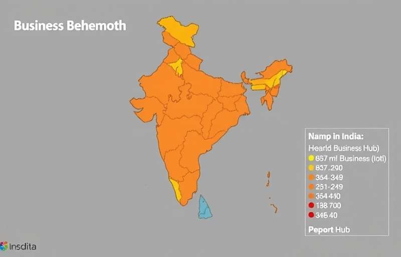Business Behemoth India - Player Distribution Business Behemoth India player distribution heat map across India showing highest concentration in major business hubs